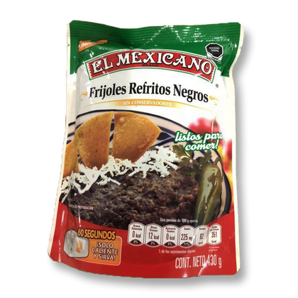 El Mexicano Refried Black Beans - 430g