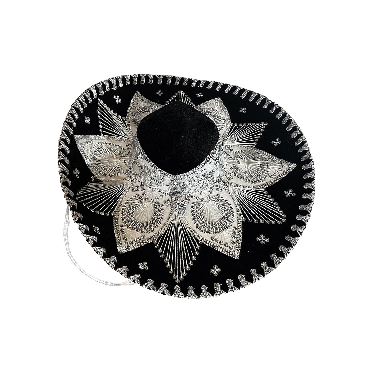 Youth Mexican Charro Hat Velvet White/Gold 602531 main image 1